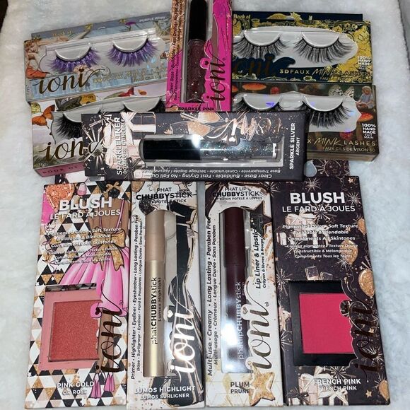 New Mixed Lot Of  Ioni Makeup 3D Faux Mink Lashes Eyeliner Lipliner Blush - Picture 4 of 13